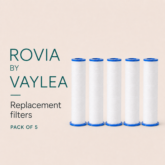 Pack of five VAYLEA ROVIA replacement filter cartridges